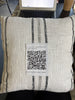 Yarn Dyed Cotton Decor Throw Pillow - Framed Stripe Pattern SHOWROOM ITEM