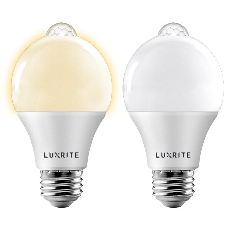 A19 LED, Motion Sensor Light Bulb, E26/Medium (Standard) Base (Set of 2)