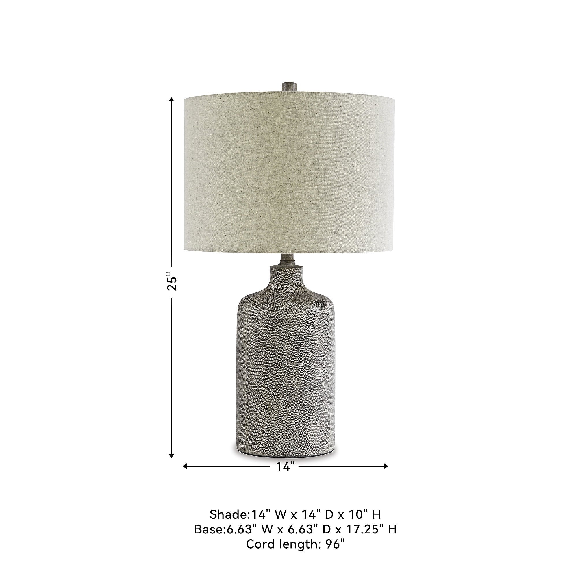 Contemporary Linus Table Lamp Antique Black