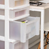 9-Drawers White Rolling Plastic Storage Drawer Cart