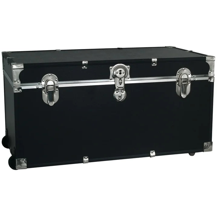 Trunk with Wheels & Lock, Black