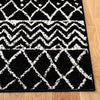 8' x 10' Black/Ivory Moroccan Boho Distressed Non-Shedding Living Room Bedroom Dining Home Office Area Rug