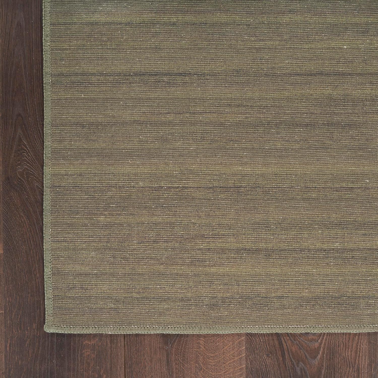 Washable Essentials Modern Green 2'2" x 10' Area Rug, Non Shedding