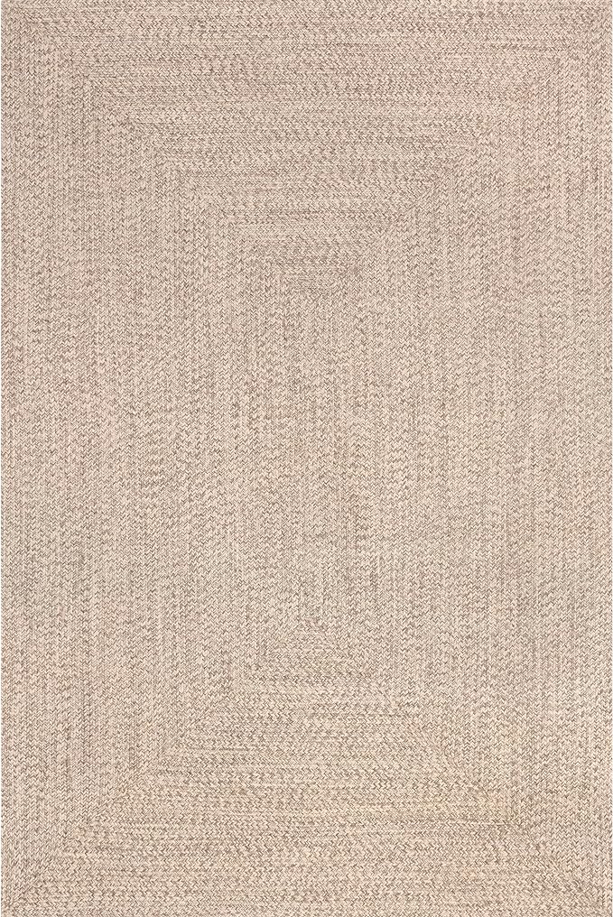 Wynn Braided Indoor/Outdoor Area Rug, Tan