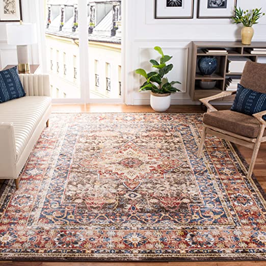 Bijar Collection 10' x 14' Brown / Rust Traditional Oriental Distressed Non-Shedding Living Room Bedroom Dining Home Office Area Rug
