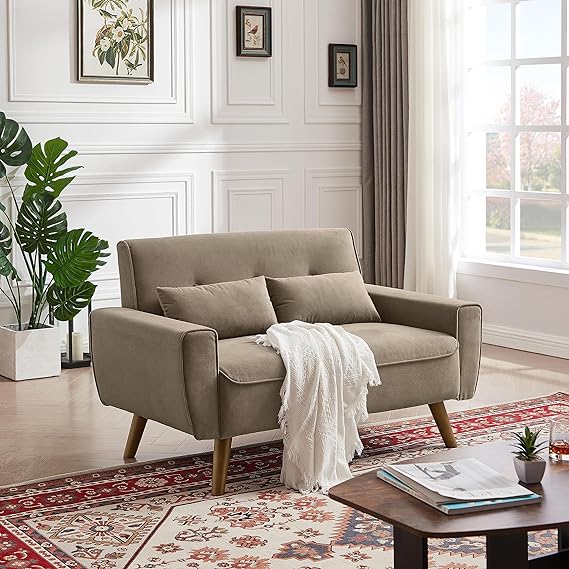 48.82" Small Tufted Loveseat Sofa