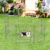 8 Panel Foldable Metal Dog Exercise Pen Pet Playpen Dog Fence Outdoor & Indoor Use for Small Animals with Door Black
