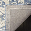 Blossom Collection Area Rug - 8' x 10' Square, Blue & Ivory, Handmade Wool, Ideal for High Traffic Areas in Living Room, Bedroom