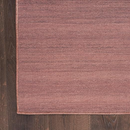 Washable Essentials Modern Mocha 2'2" x 8' Area Rug, Non Shedding