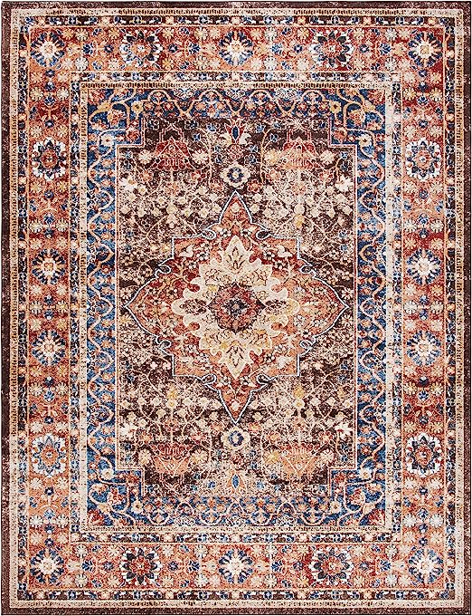 Bijar Collection 10' x 14' Brown / Rust Traditional Oriental Distressed Non-Shedding Living Room Bedroom Dining Home Office Area Rug
