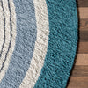 Nydia Circular Kids Machine Washable Blue  Rug