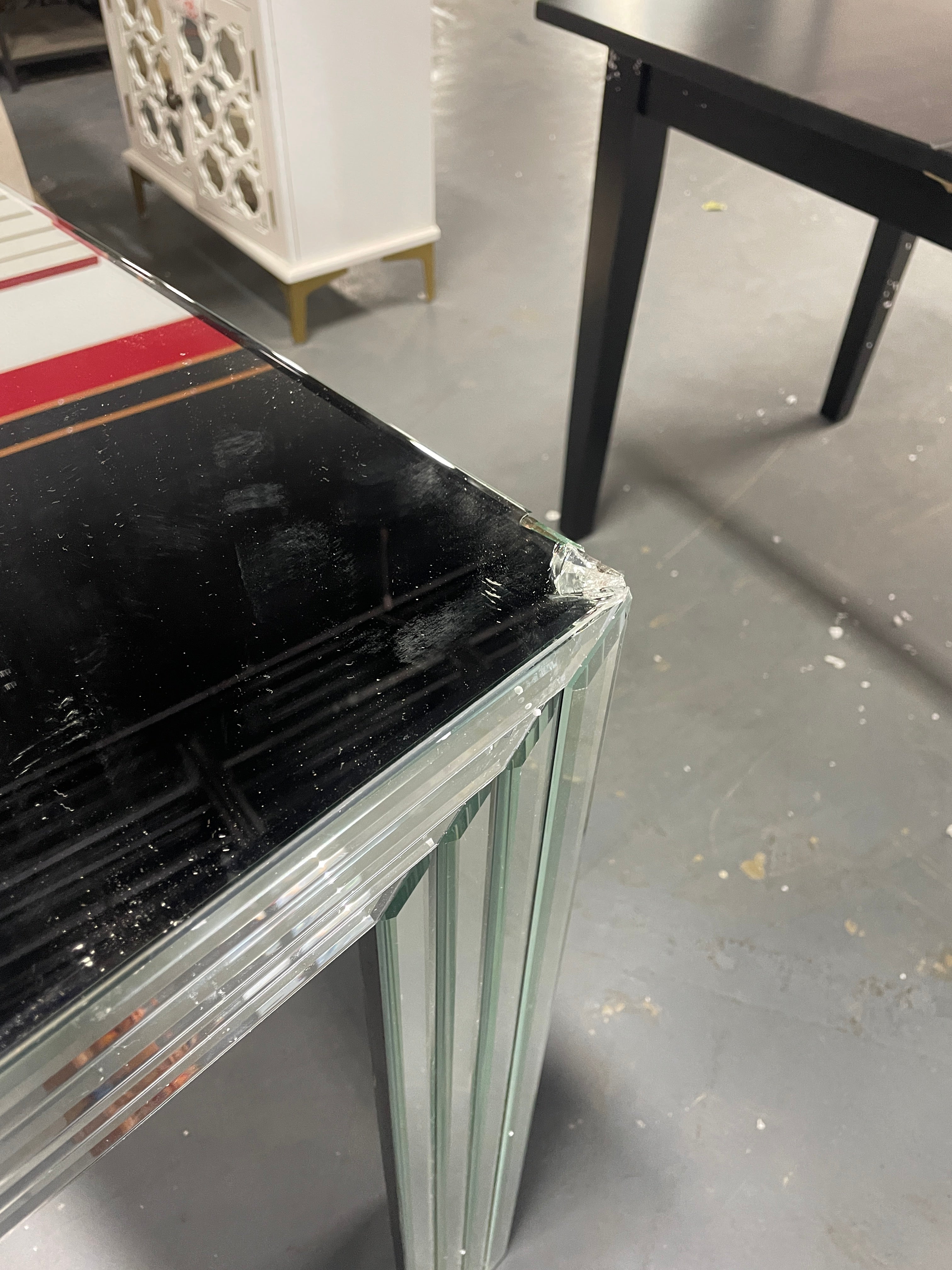 Silver Console Table Entryway Table