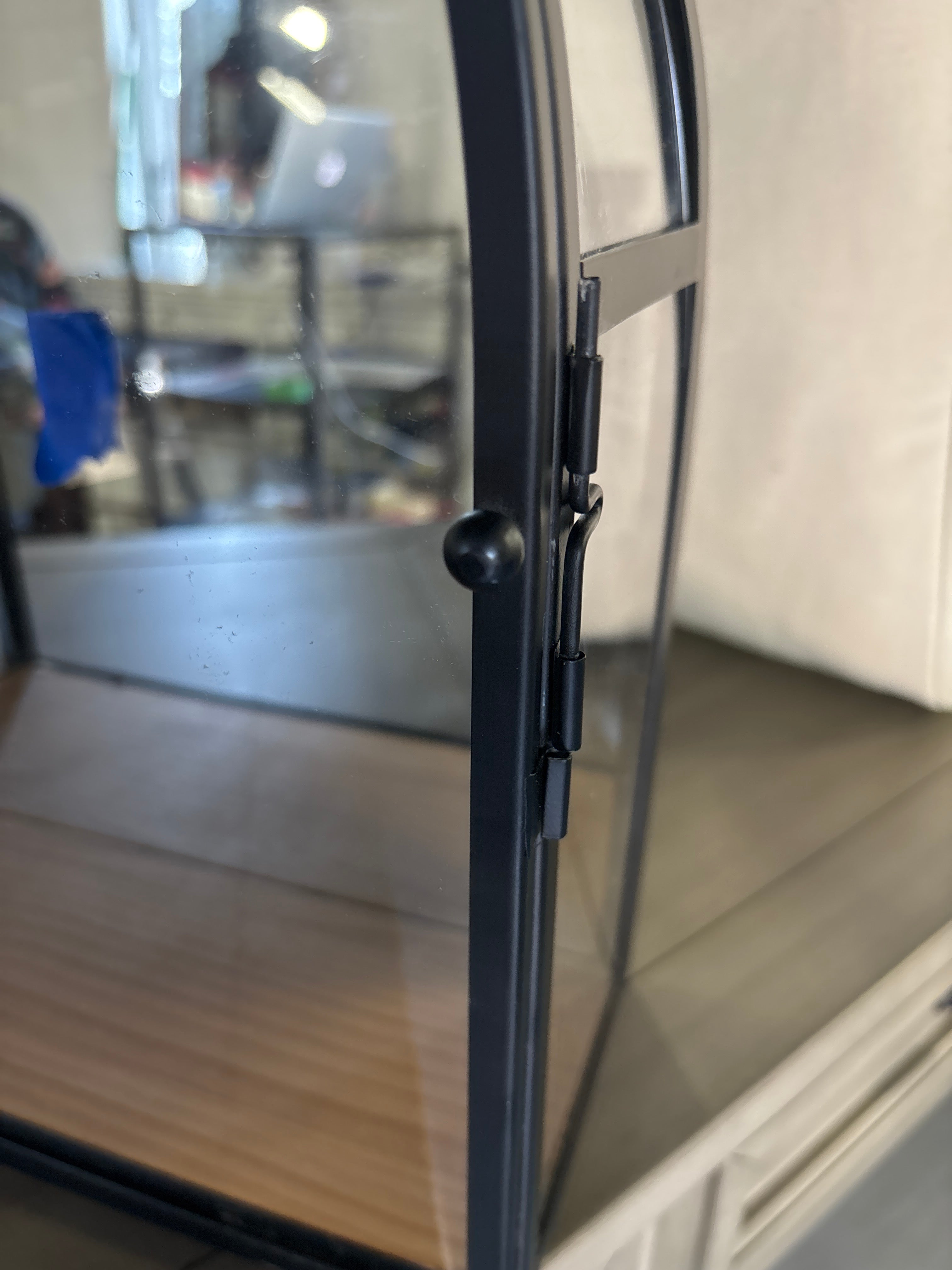 12"x14" Arched Mirrored Display Box - Black SHOWROOM ITEM