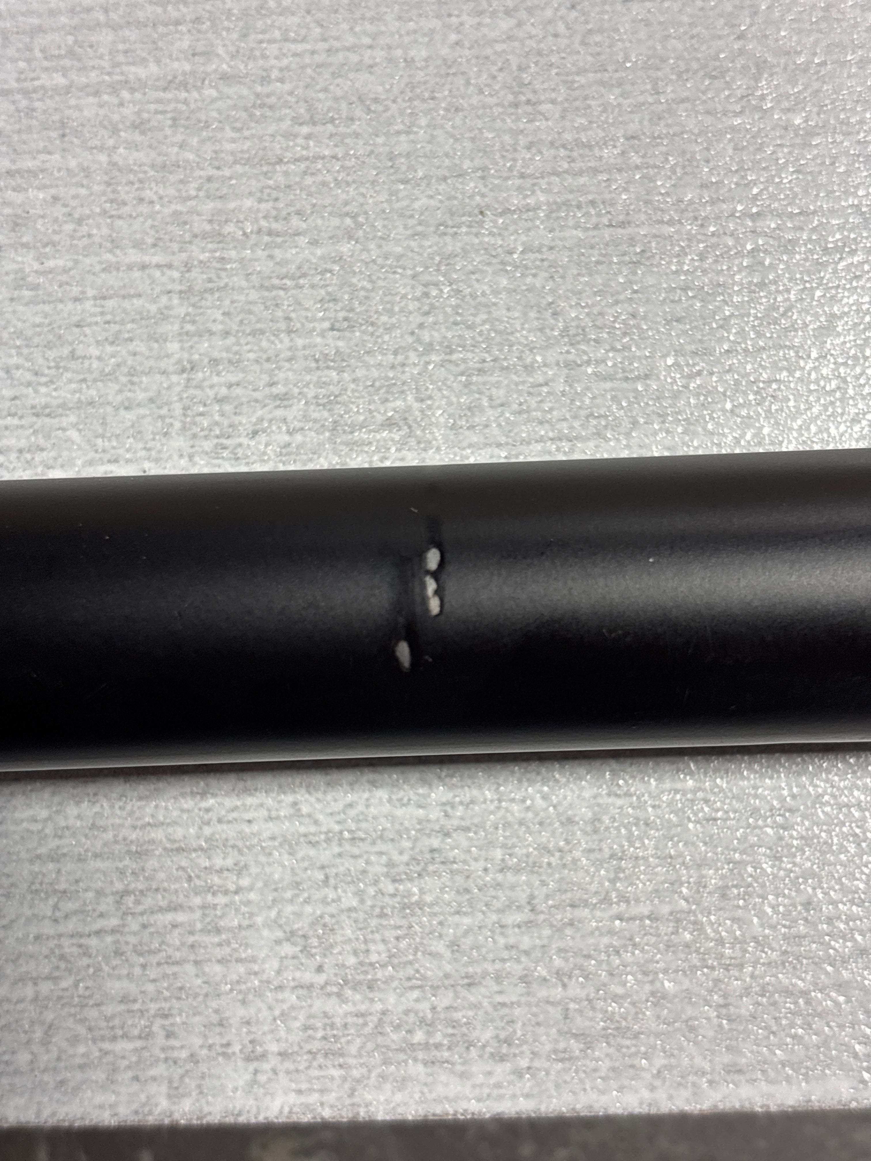 Walnut Wood Cap Curtain Rod -  Black SHOWROOM ITEM