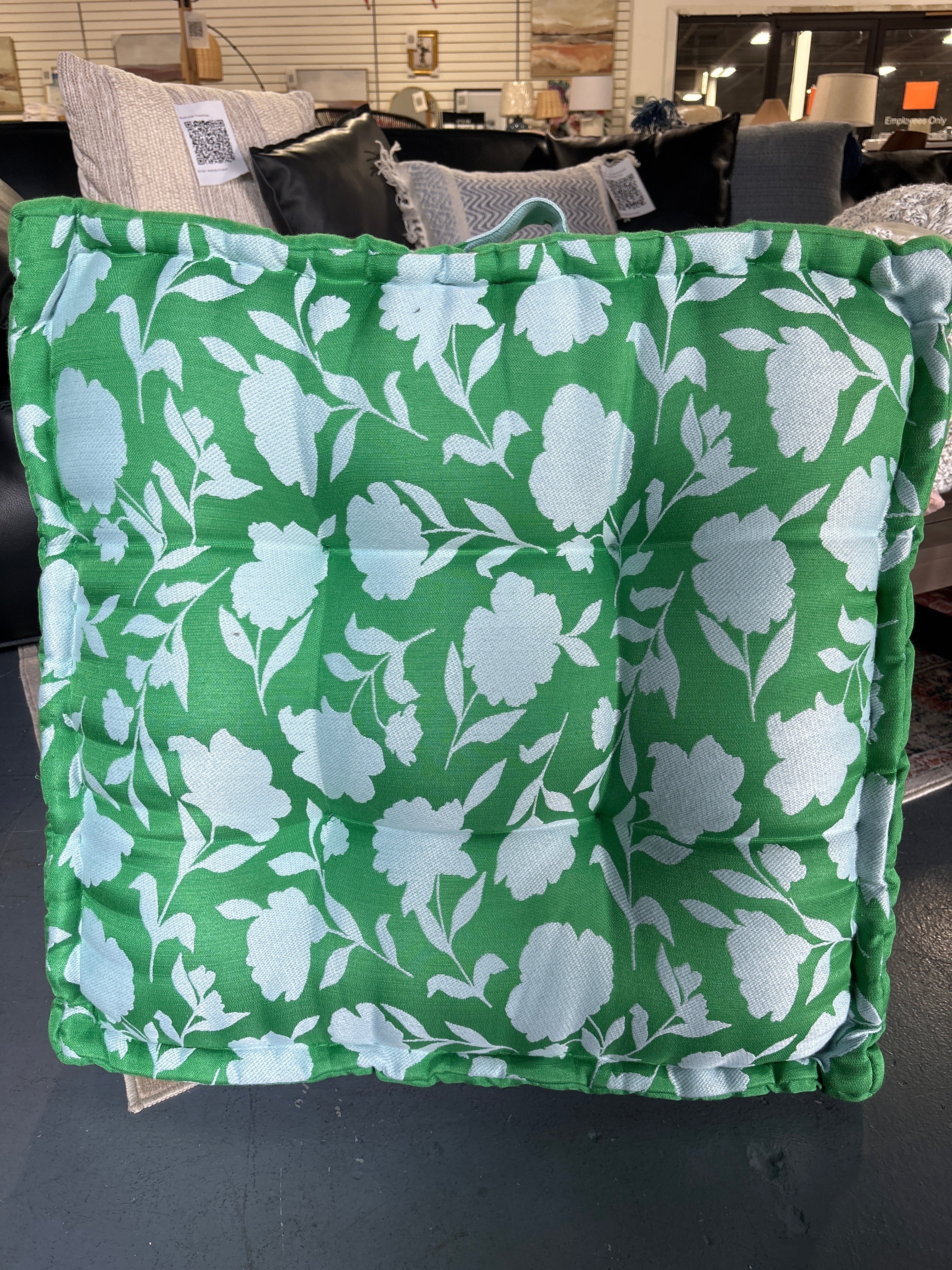 26"x26" Kate Spade NY x Target Classic Rose Floor Cushion - Green SHOWROOM ITEM