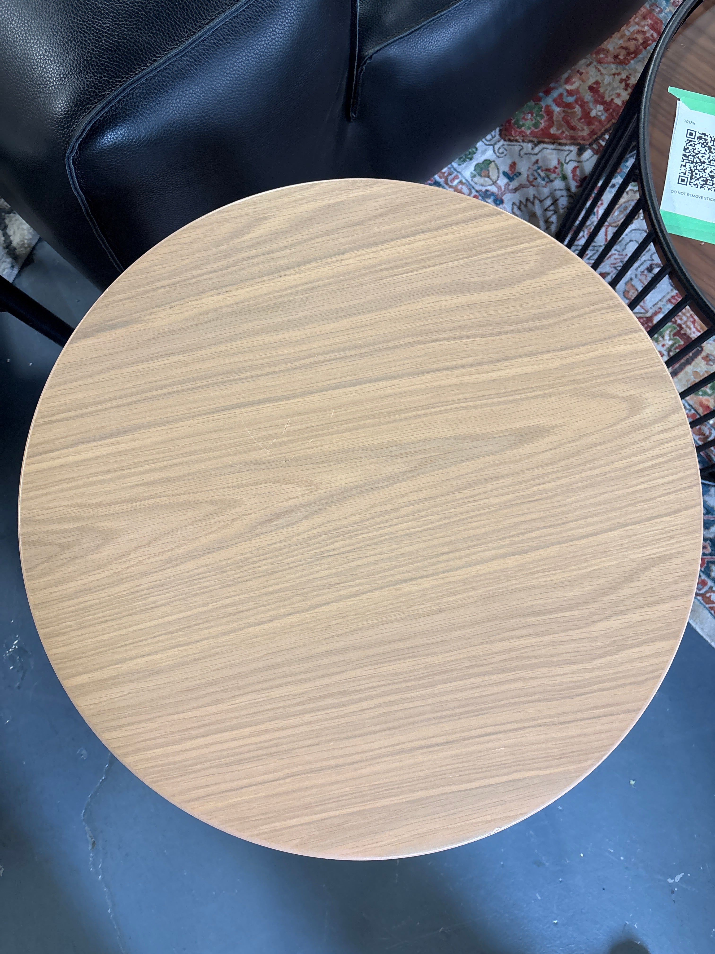 Modern Turned Wooden Accent Table SHOWROOM ITEM