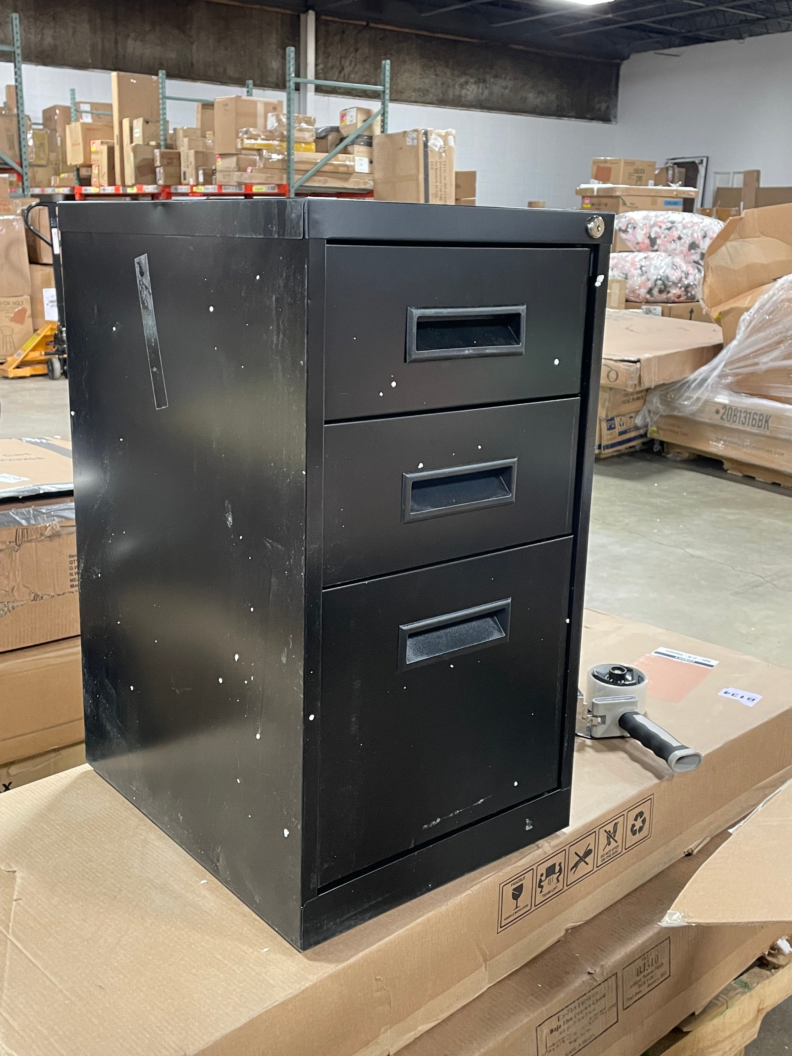 3 -Drawer Steel Vertical Filing Cabinet