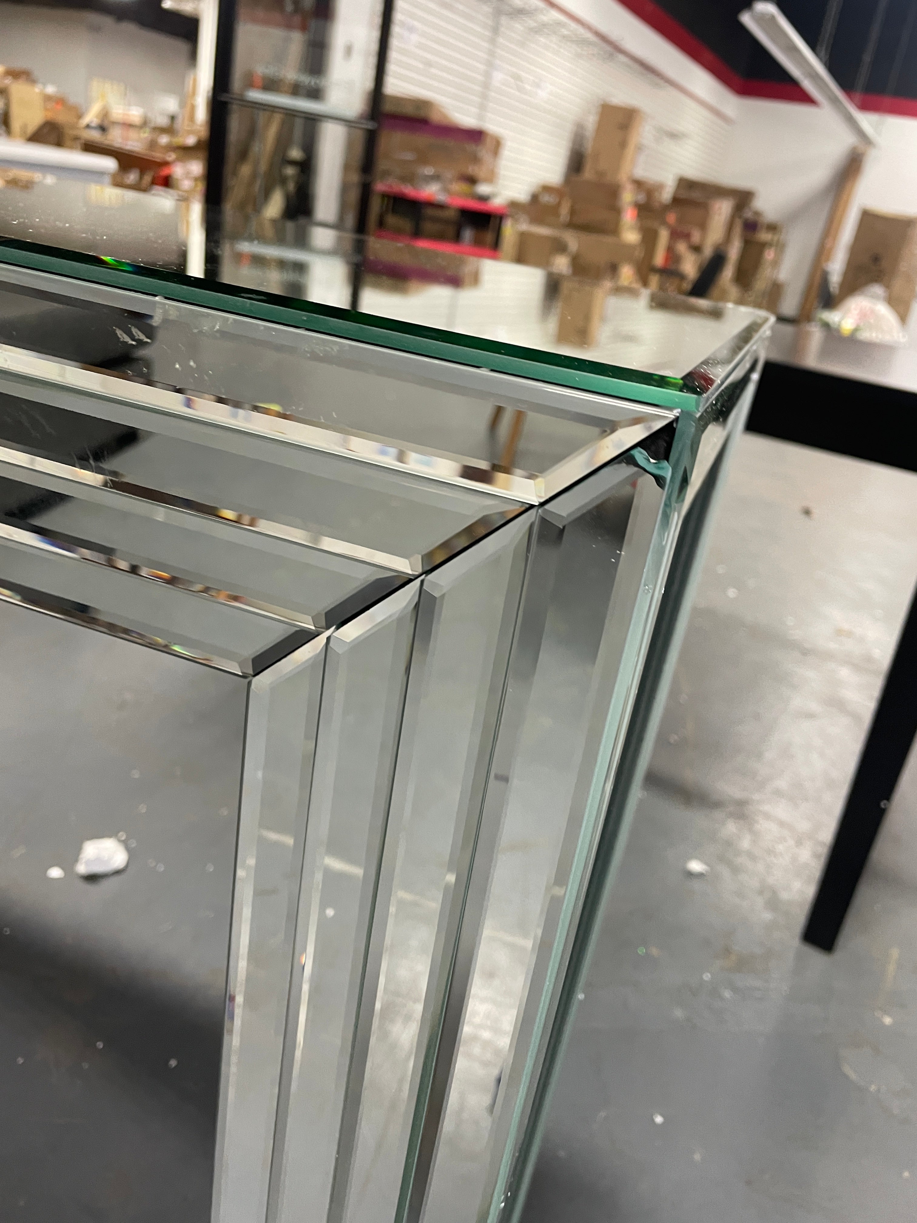 Silver Console Table Entryway Table