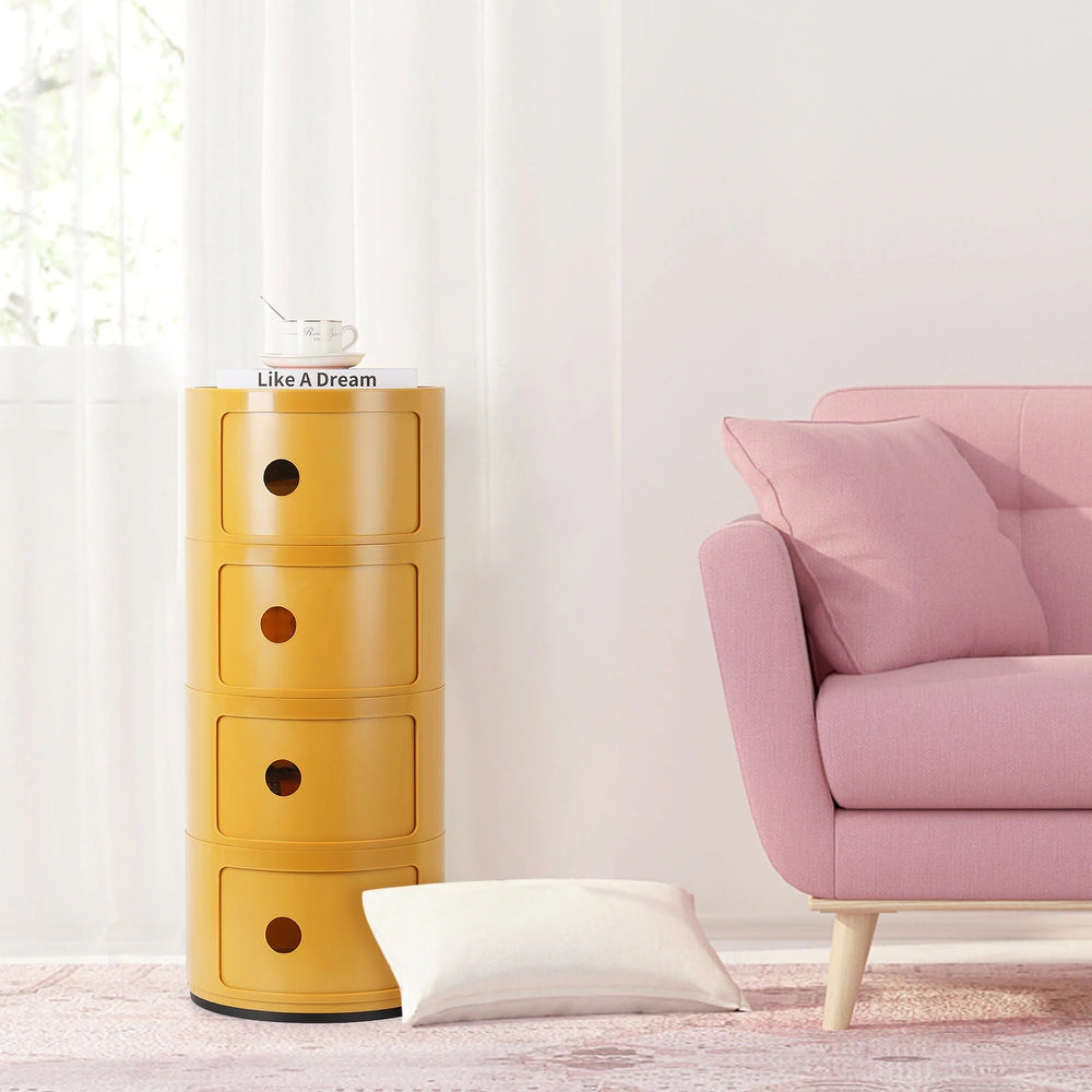 ABS Multifunction Storage Table Stackable Detachable Organizer - Yello ...