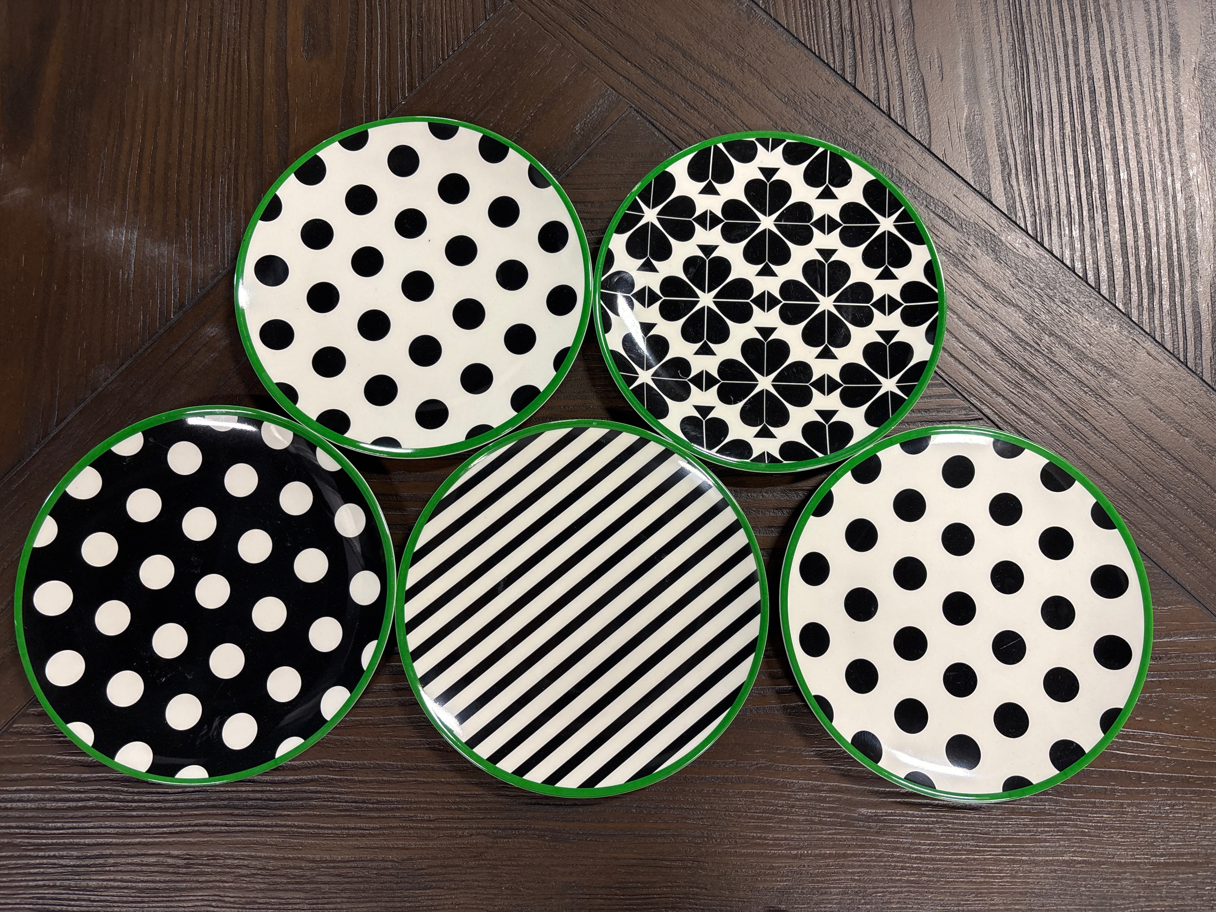 (Set of 5) Kate Spade NY x Target Melamine Salad Plates + 2 Free Large PLates SHOWROOM ITEM