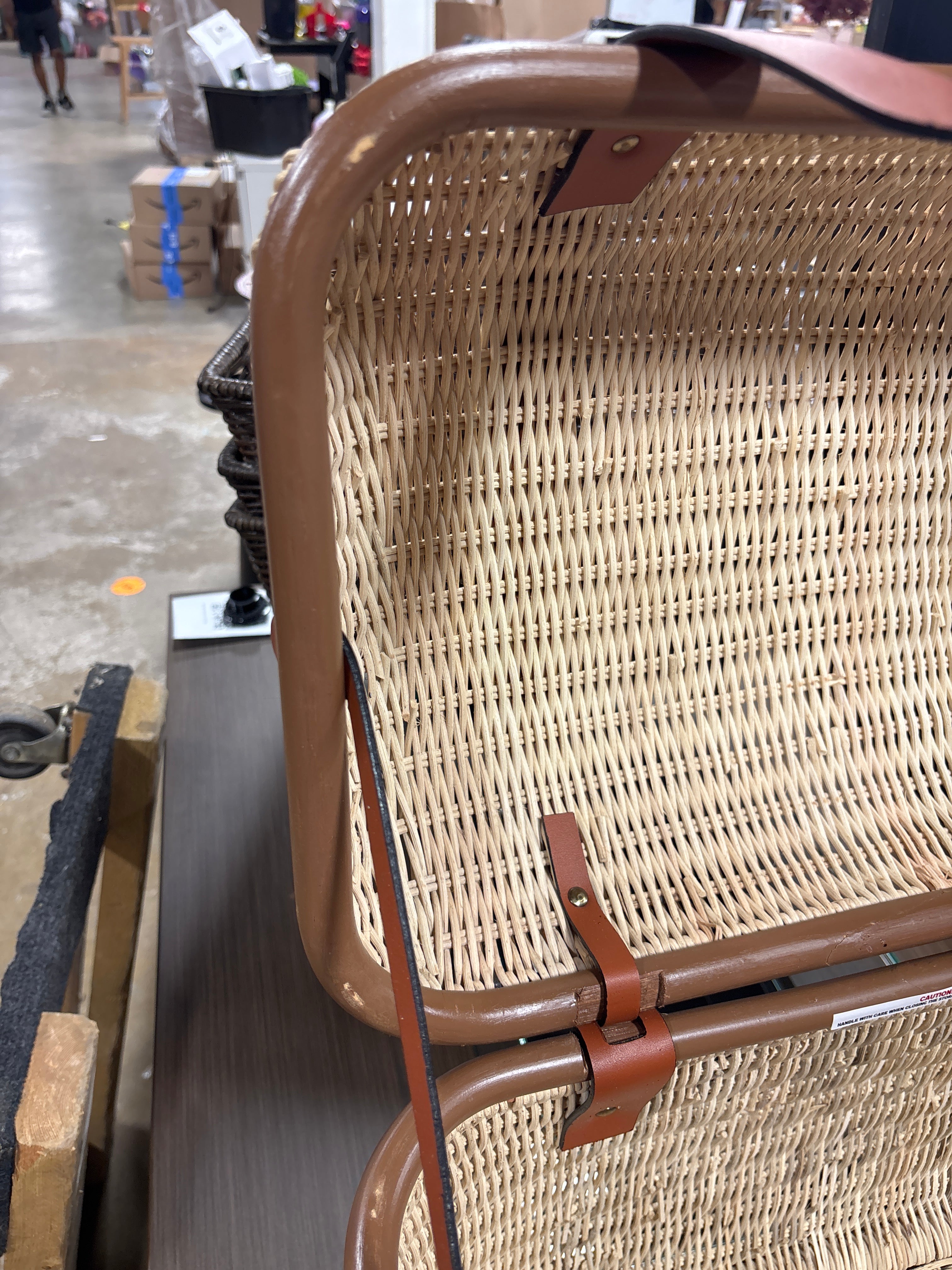 21" Woven Rattan Storage Trunk - Brown SHOWROOM ITEM