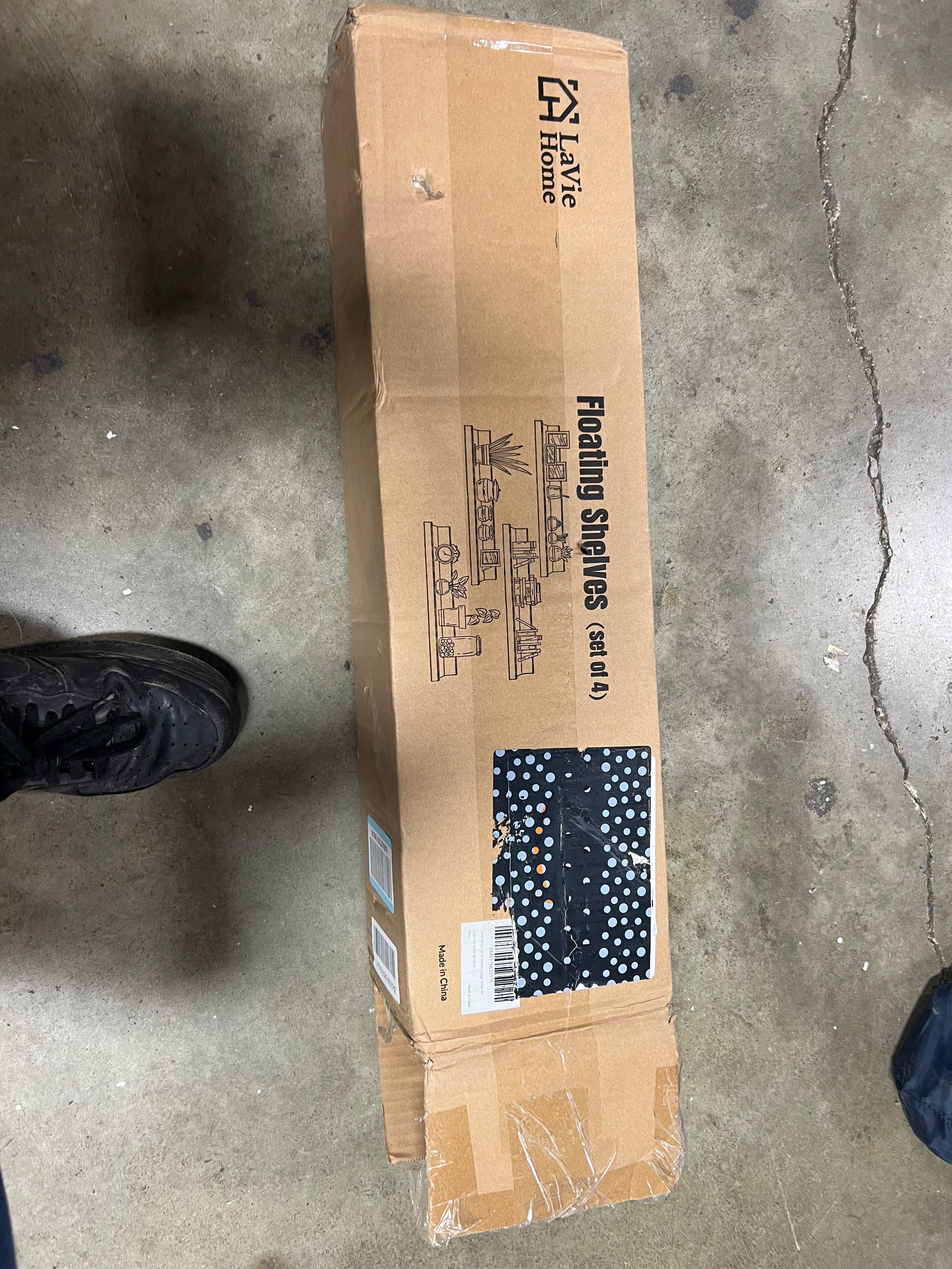 Floating Shelves for Wall Storage Set of 4, Picture Ledge Shelf, White