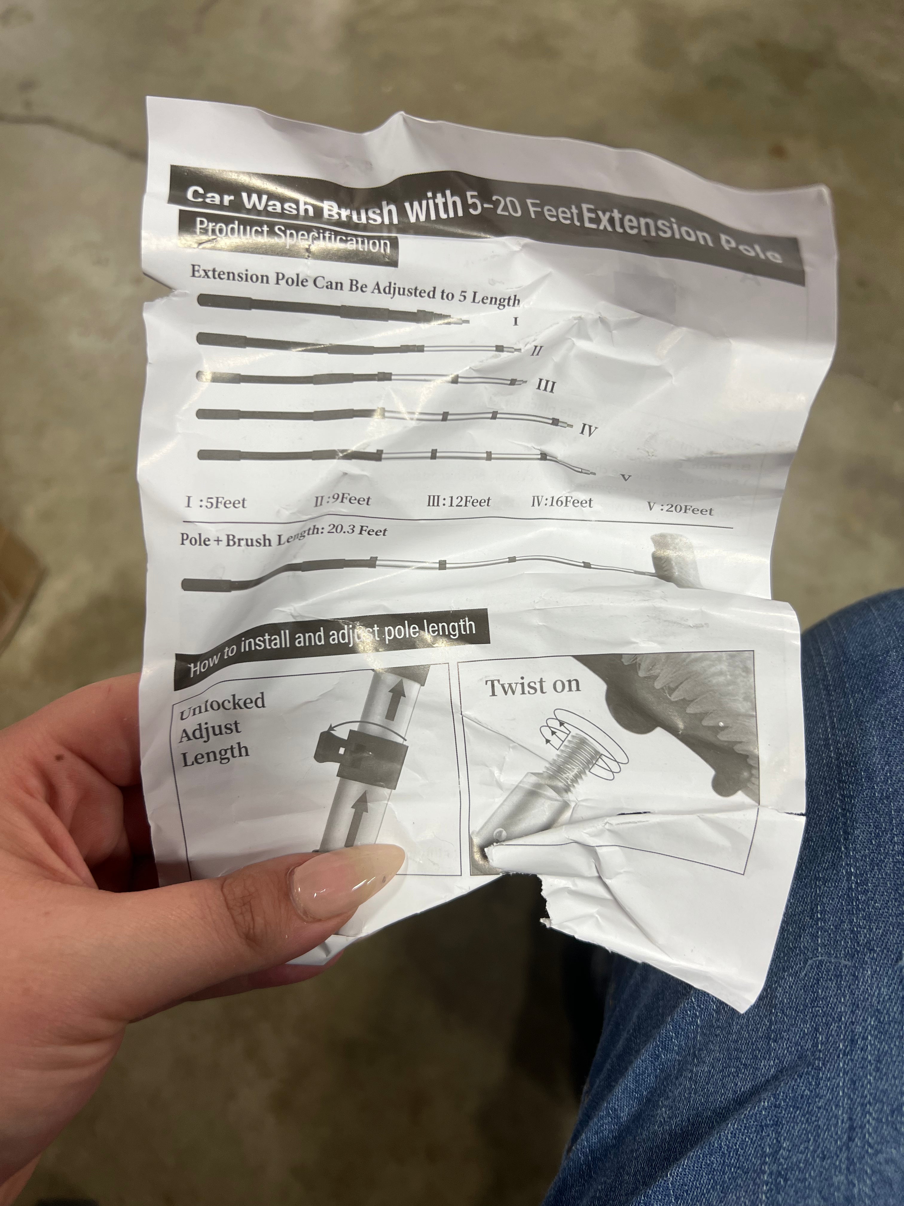 Reach Car Wash Brush with Long Handle, 12-Inch Soft Bristle Head, Blue