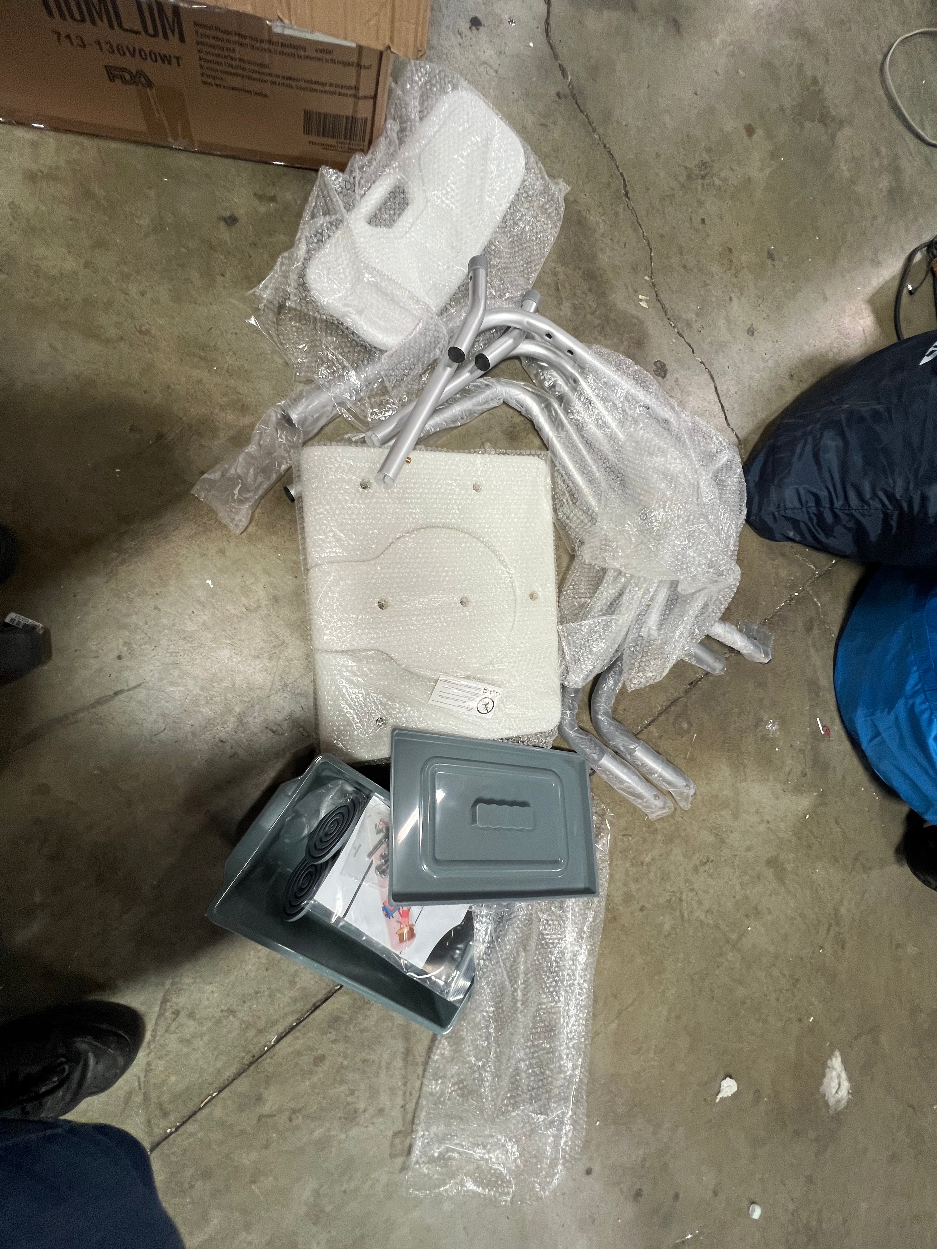 3-in-1 Shower Chair with Back and Arms, Raised Toilet Seat