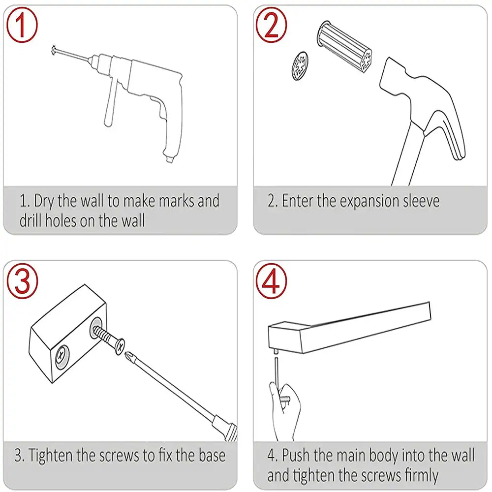 5-piece Bathroom Hardware Set Towel Bar Set