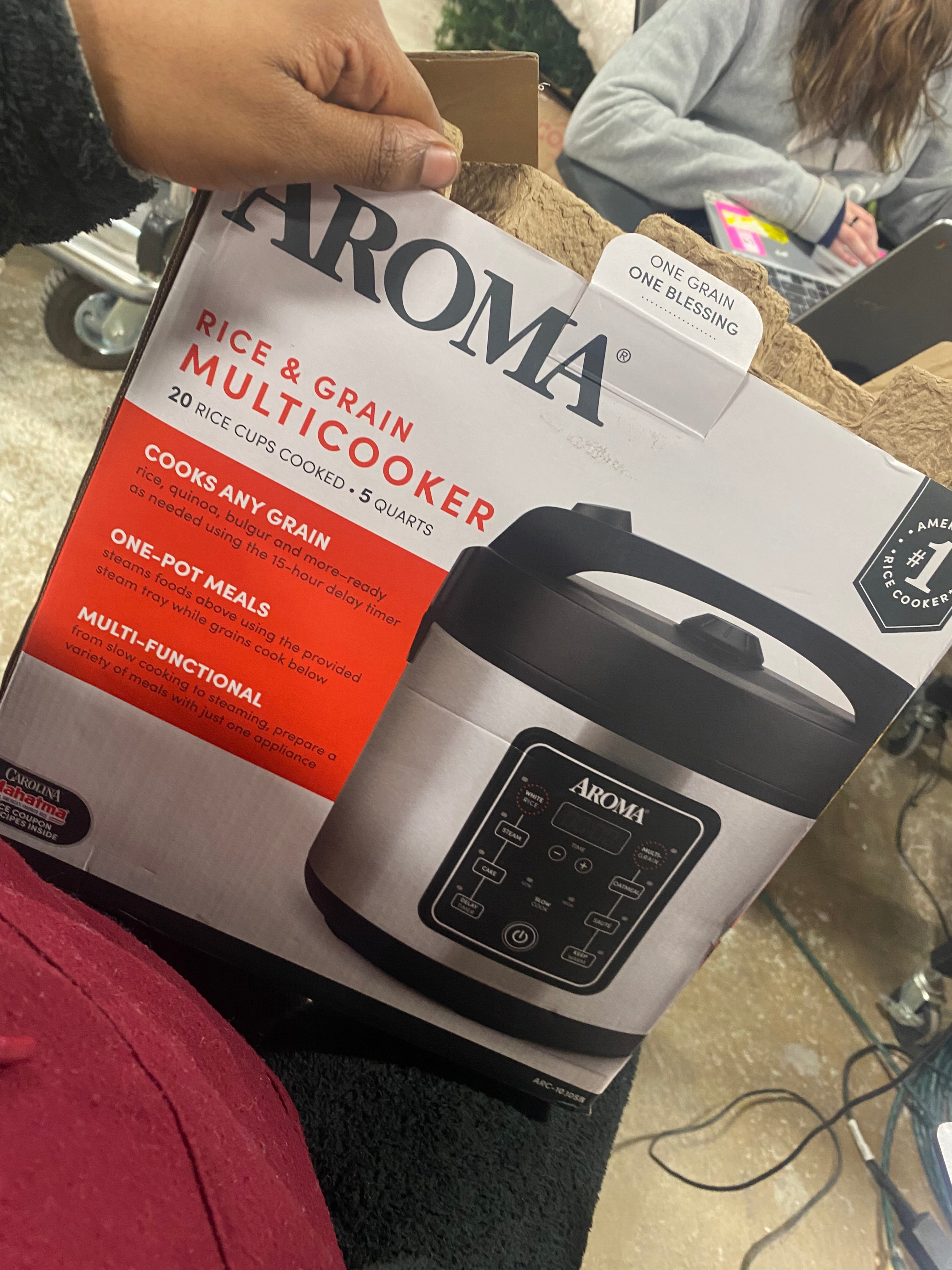 20 Cup Digital Multicooker & Rice Cooker - Stainless Steel: 5 Settings, Automatic Keep Warm, Nonstick