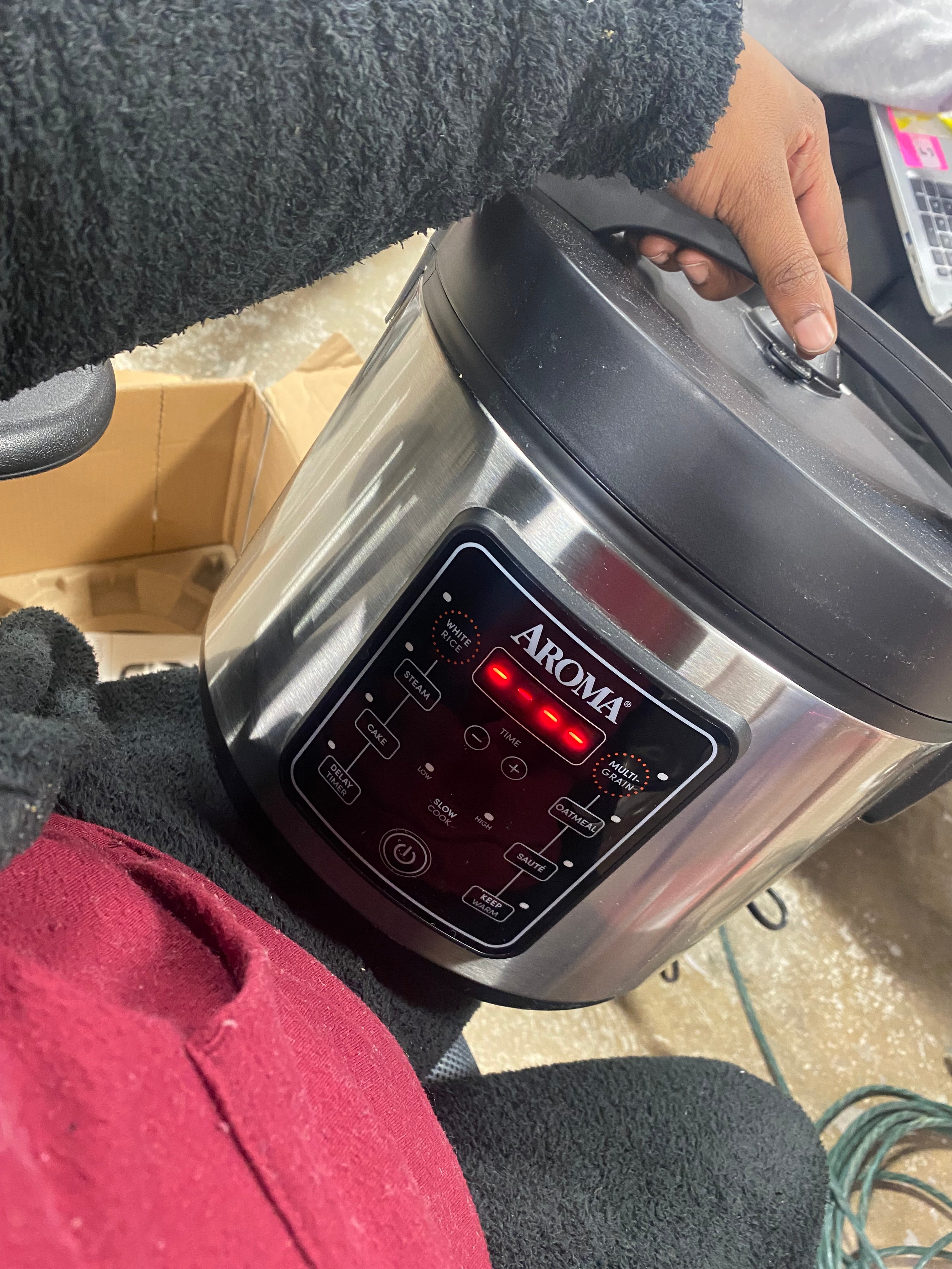 20 Cup Digital Multicooker & Rice Cooker - Stainless Steel: 5 Settings, Automatic Keep Warm, Nonstick