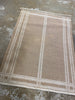 Border Plaid Handmade Jute Woven Area Rug Natural/Cream