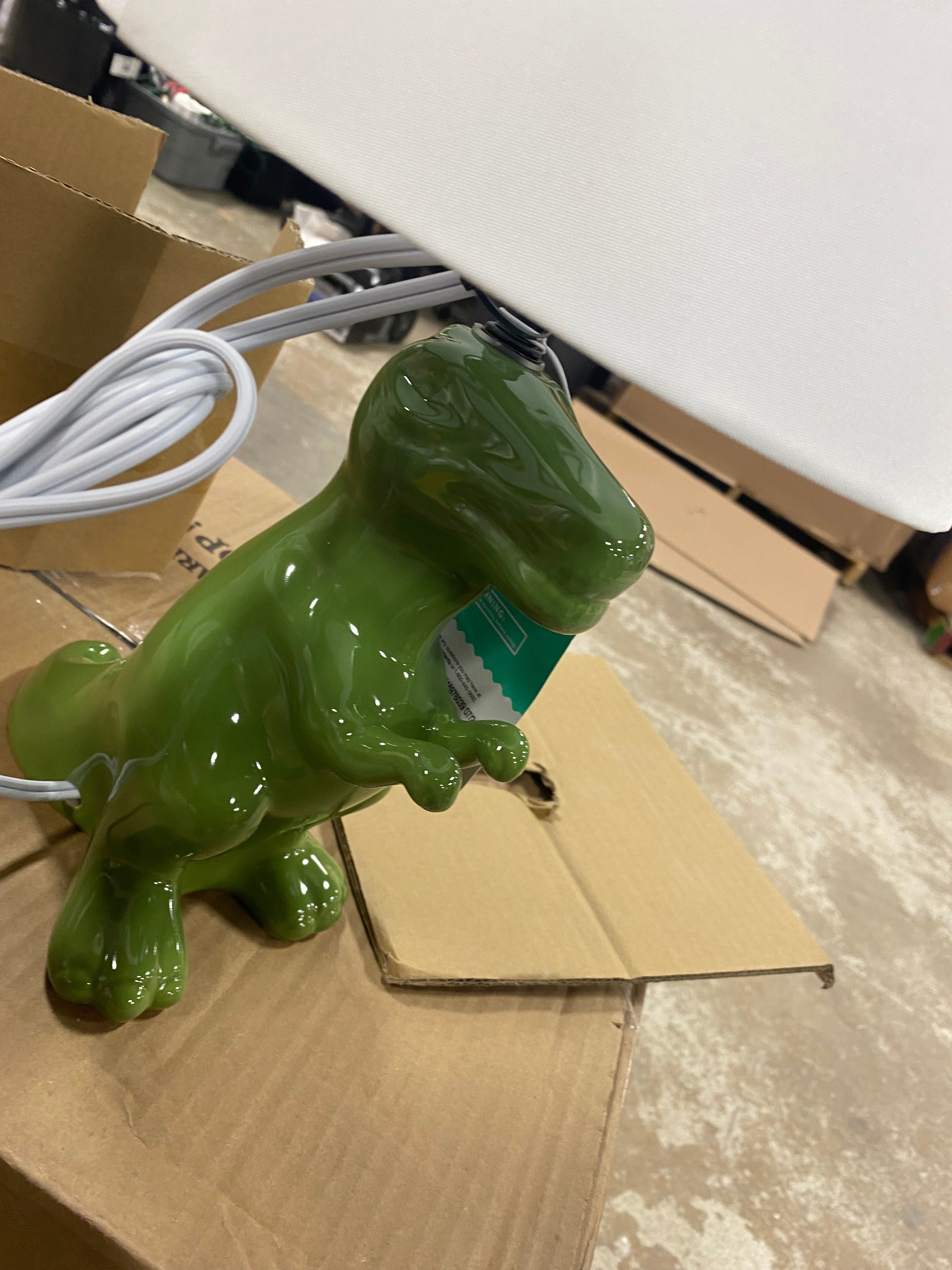 Dinosaur Kids' Table Lamp Green