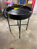 Wood & Metal Accent Side Table - Black