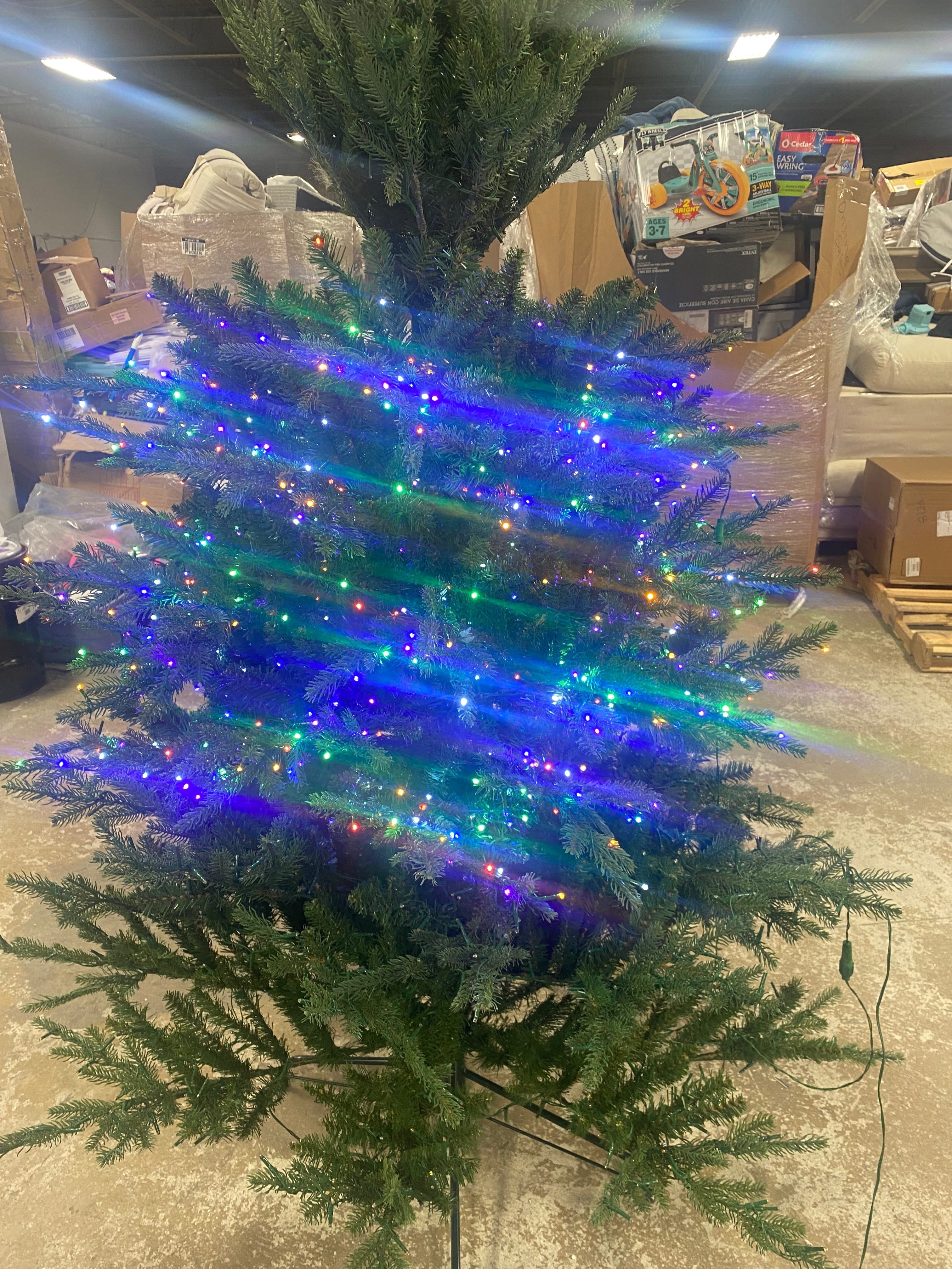 Elegant Grand Fir LED Pre-Lit Artificial Christmas Tree with Timer with 2000 Warm White Lights