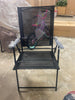 Greyson Steel and Sling Folding Outdoor Patio Armchair - Set of 2, Black