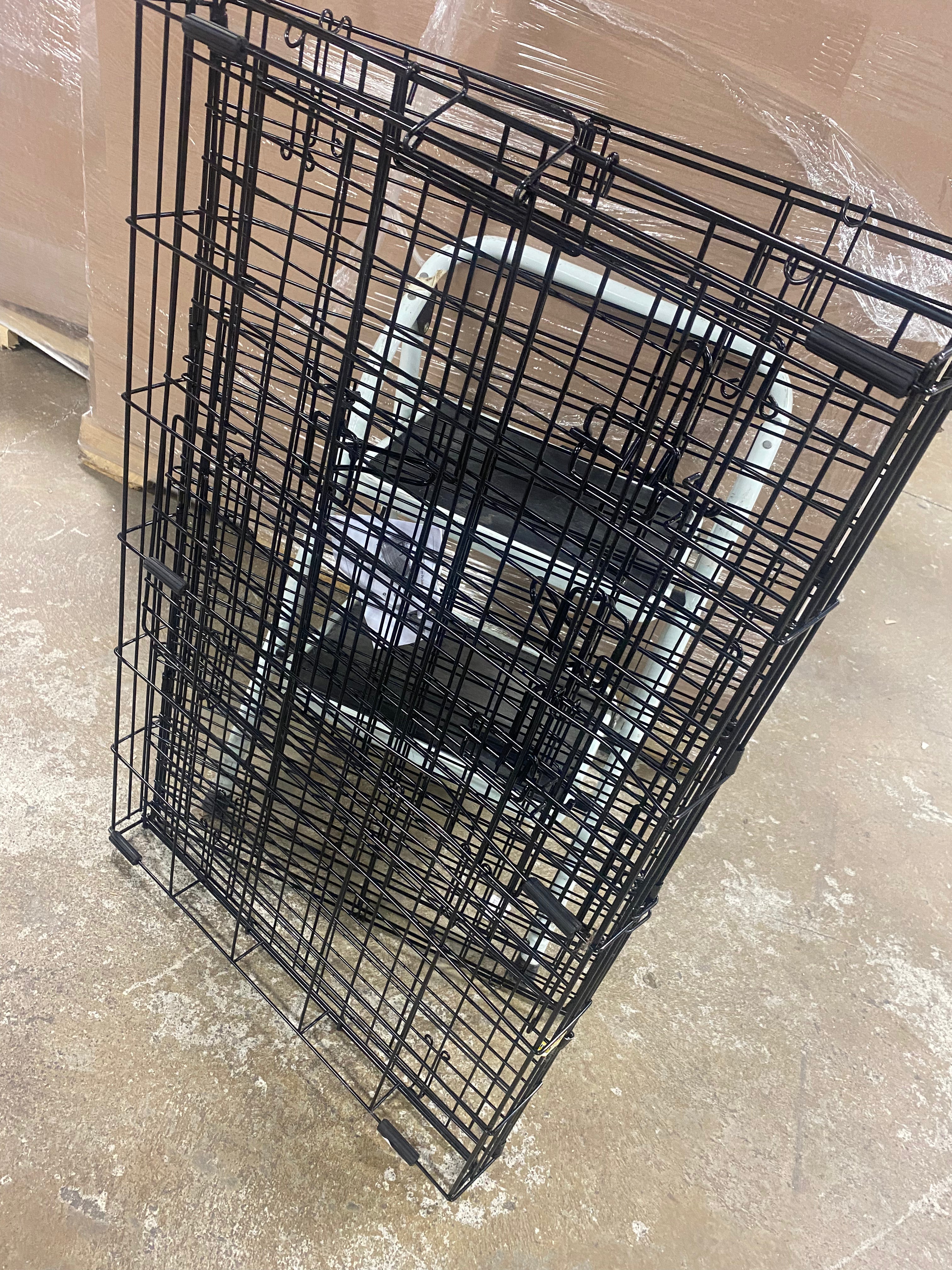 Wire Collapsible Dog Crate - Black