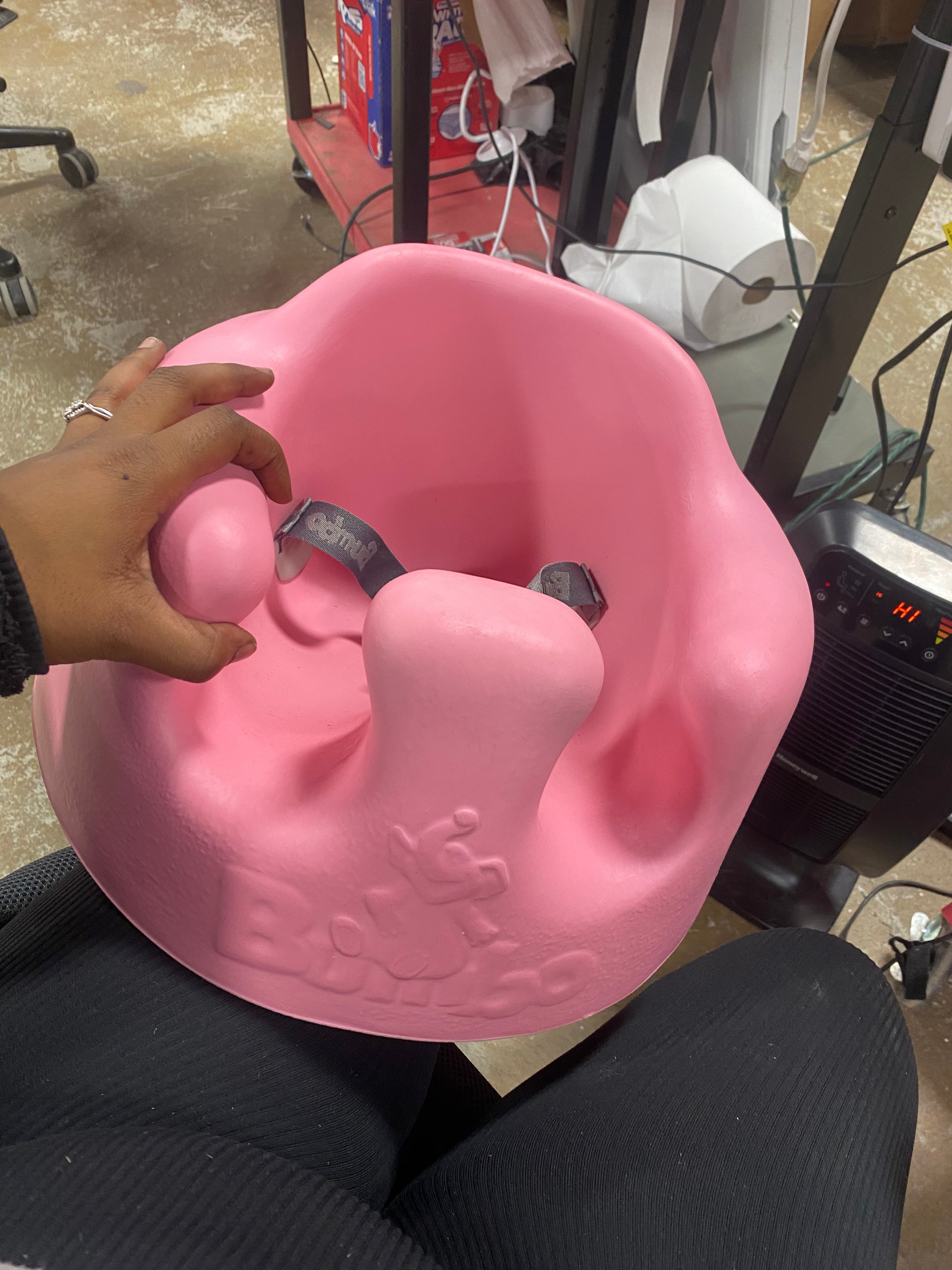 Baby Infant Soft Foam Comfortable Floor Booster Seat Supportive Chair with 3 Point Adjustable Safety Buckle Strap Harness