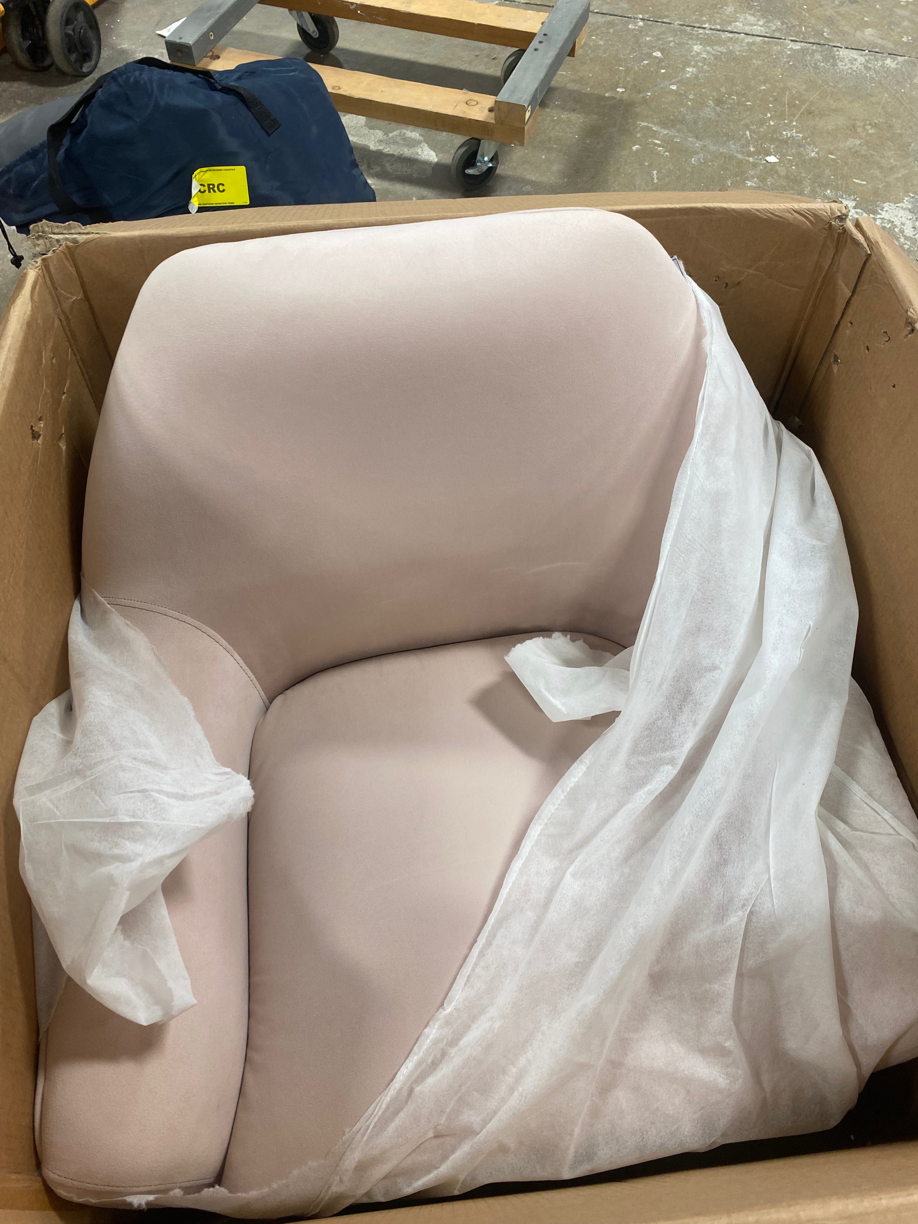 Lifestyle Solutions Fairfield Swivel Chair in Pink Fabric Upholstery