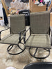 2pk Steel Swivel Patio Padded Arm Chairs - Outdoor Slingback, Weather-Resistant