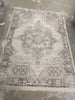 Knolls Authentic Handknotted Distressed Persian Rug Gray/Ivory/Black 5'x7'