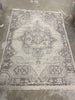 Knolls Authentic Handknotted Distressed Persian Rug Gray/Ivory/Black 5'x7'