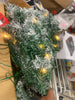 Natural Flocked Rock Springs Spruce Artificial Christmas Tree with 100 Clear LED Lights