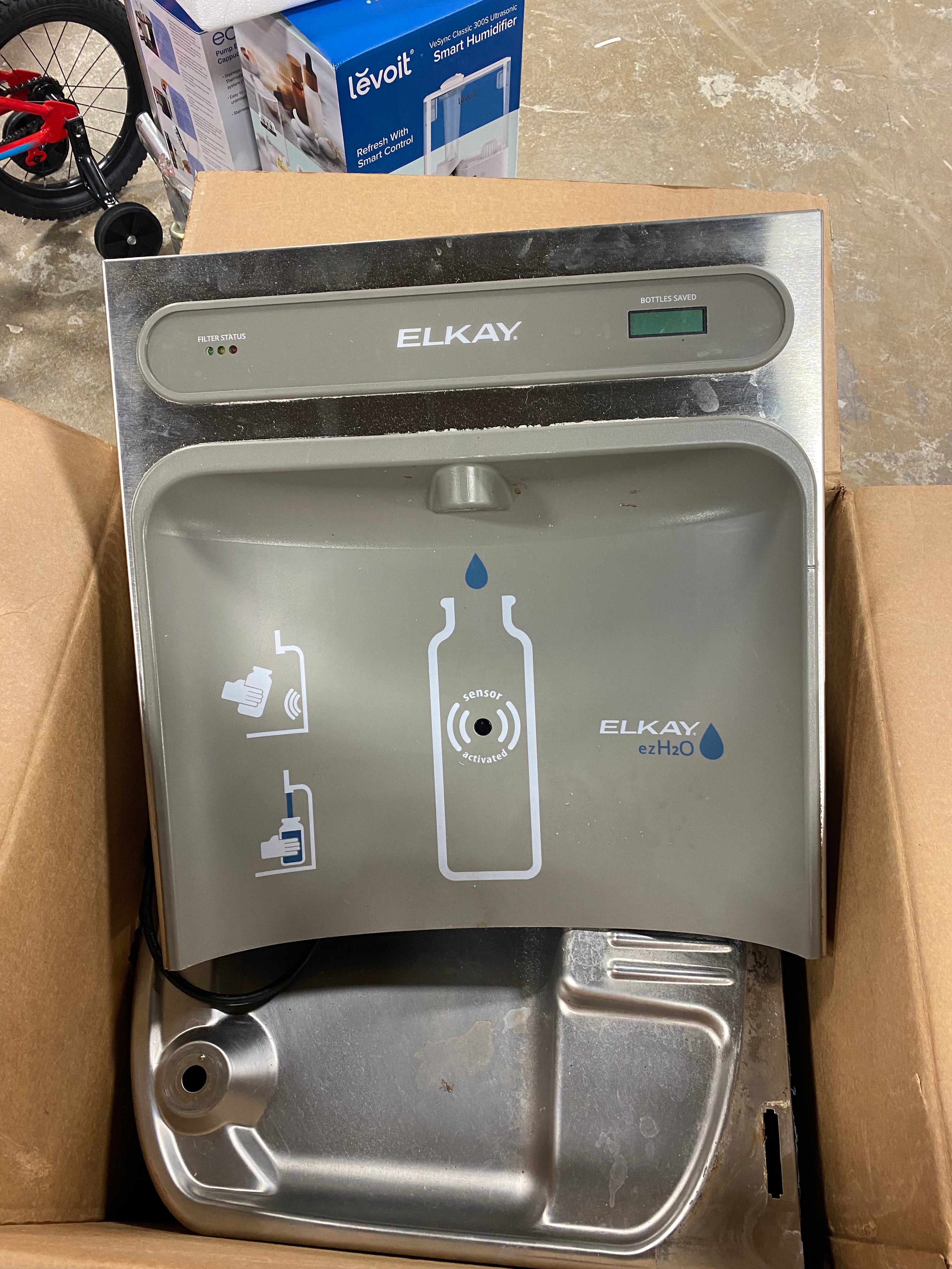 Bottle Filling Station with Single ADA Cooler, Filtered, 8 GPH, Stainless Steel