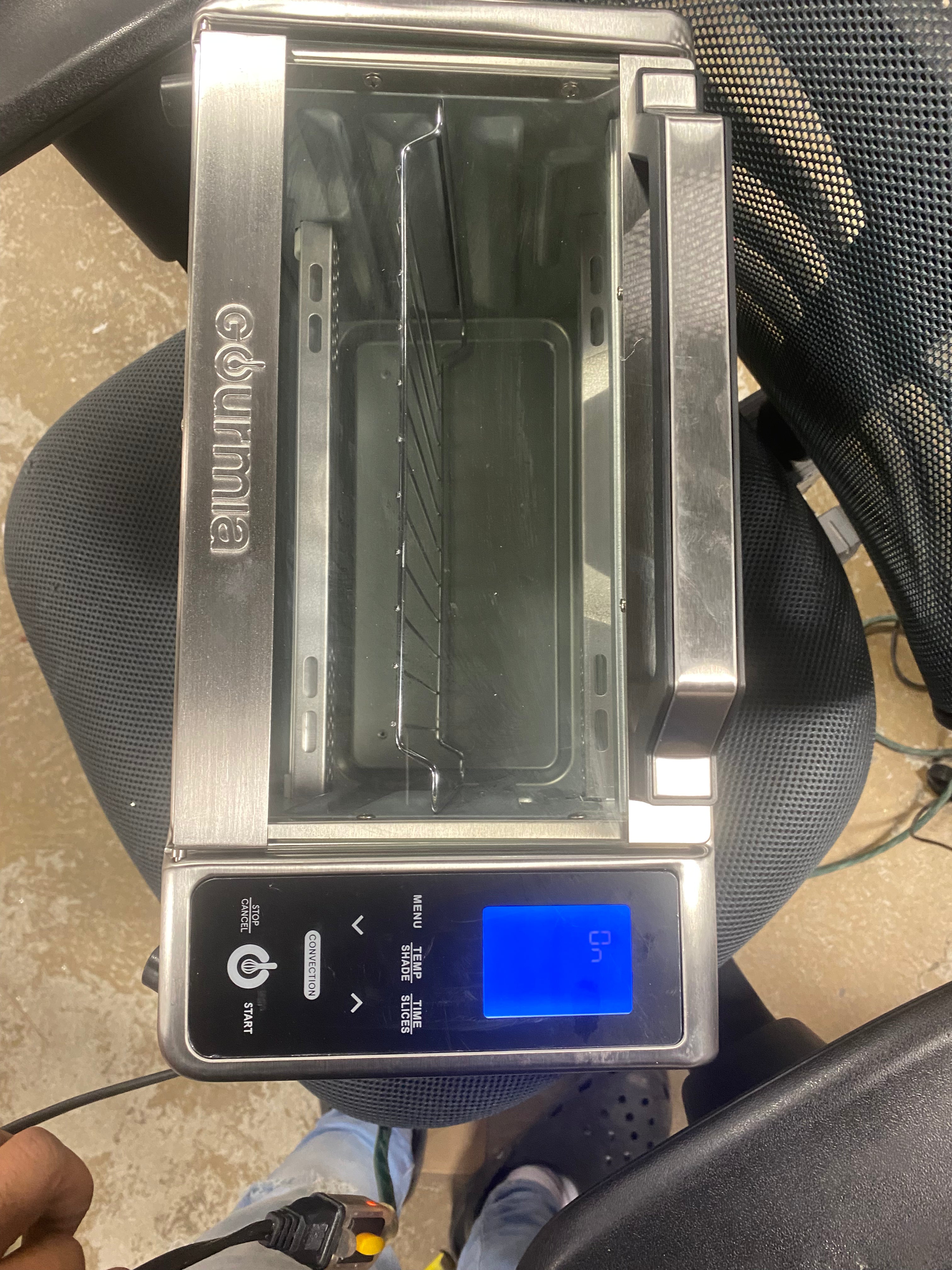 Digital 4-Slice Toaster Oven Air Fryer with 11 Cooking Functions Stainless Steel Gray: Dishwasher-Safe Parts