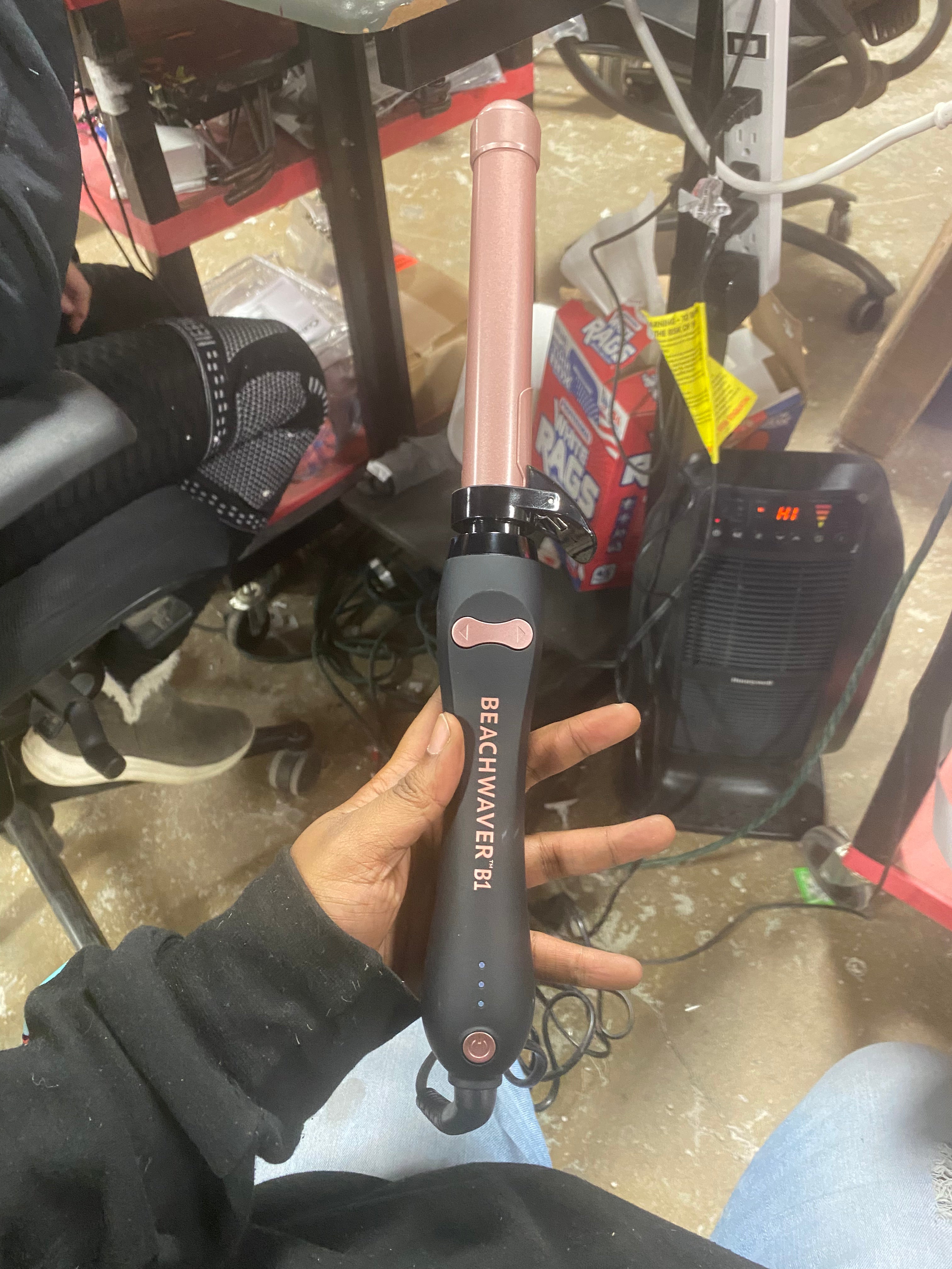 B1 Rotating Curling Iron - Midnight Rose