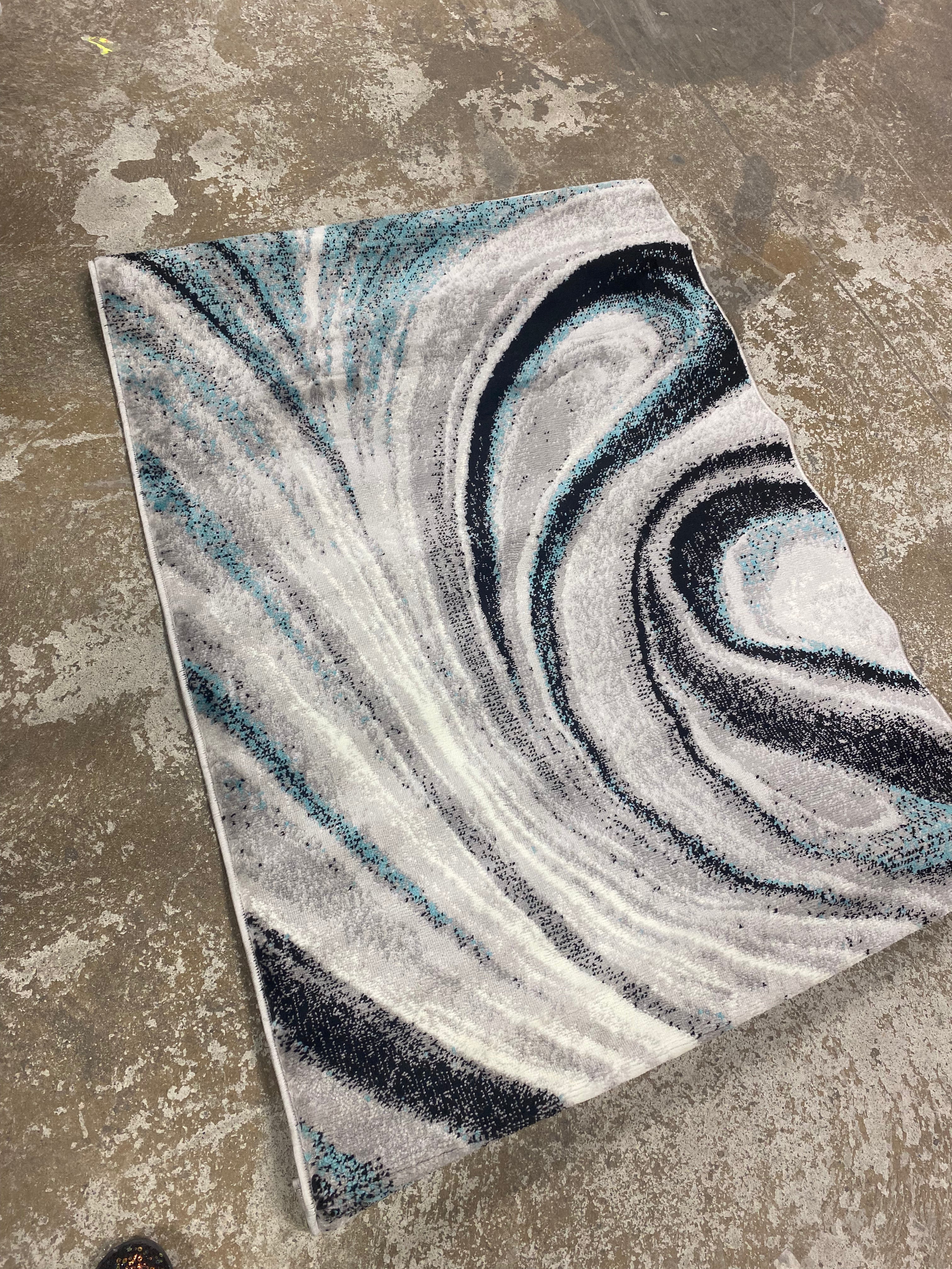 Boho Odette 3 X 5 (ft) Gray Indoor Abstract Mid-century Modern Spot Clean Only Area Rug