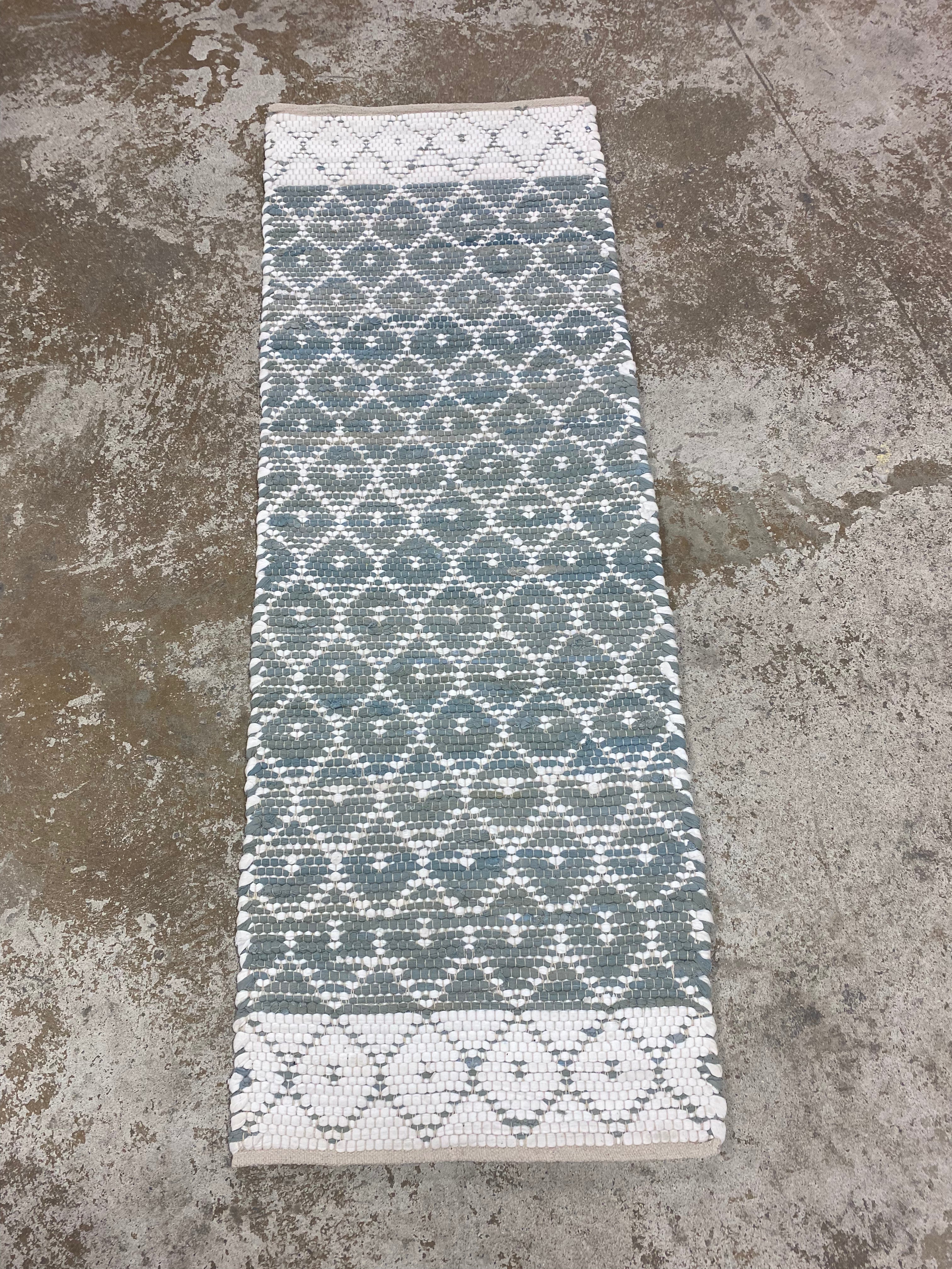 2' 2 x 6' 1 Hand Woven Chindi Trellis Runner Rug