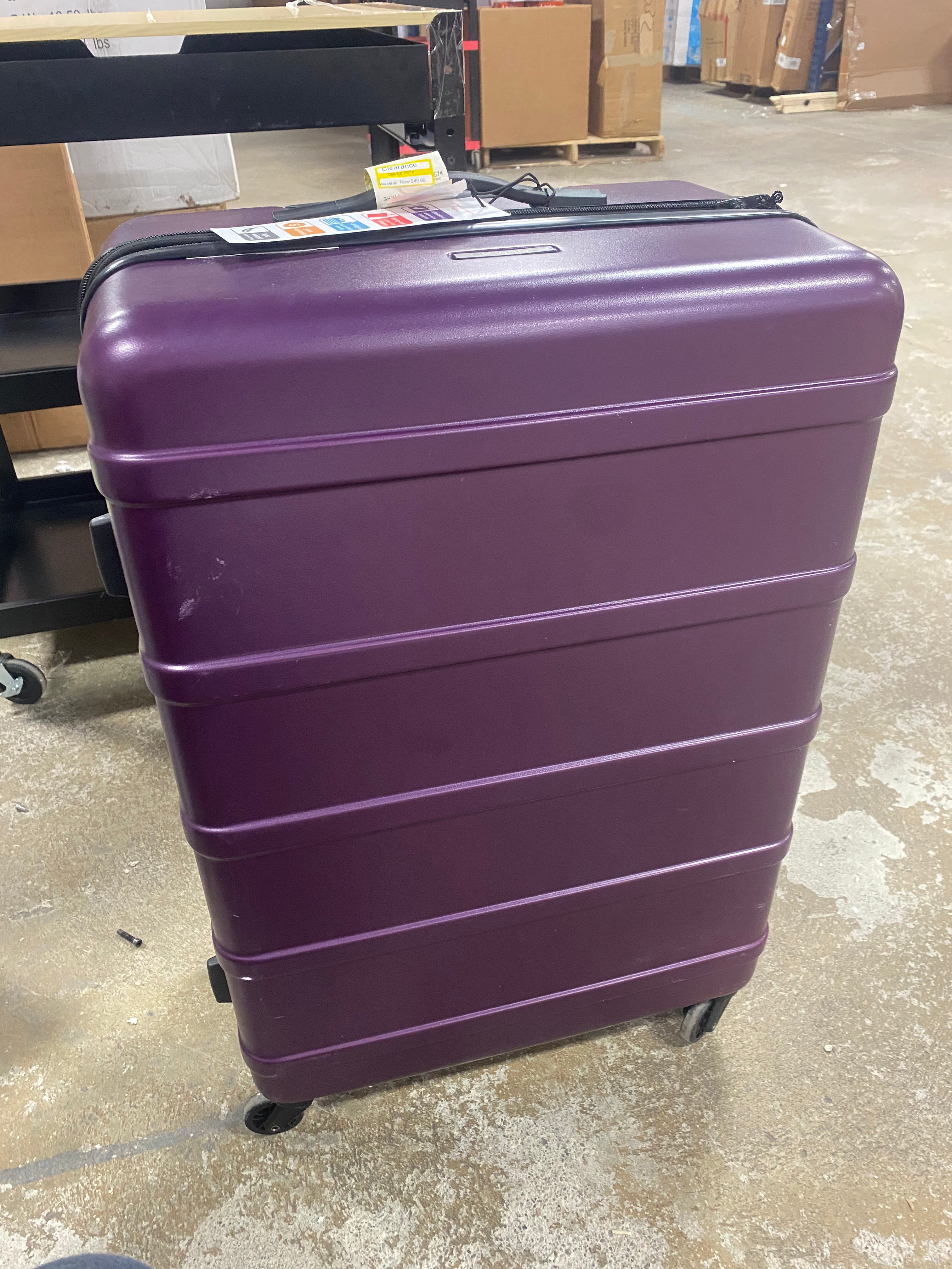 1-Piece Hardside Checked Spinner Luggage