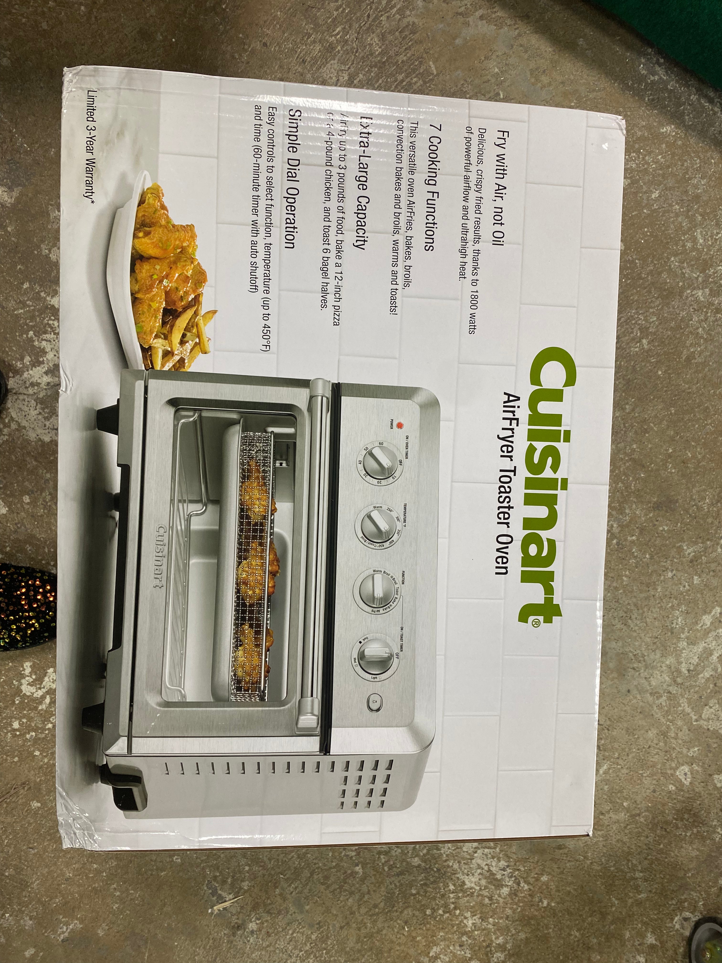 Air Fryer Toaster Oven Stainless Steel CTOA-122: 1800W, Convection Bake, Broiler, Cool Touch